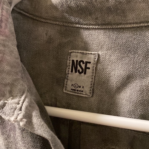 NSF 100% cotton button down size small men women flannel - Picture 9 of 10